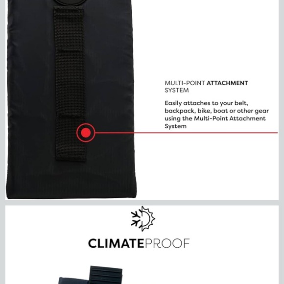 Phoozy Black Phone Pouch protects against sun, snow, heat, cold new in box - Picture 4 of 4